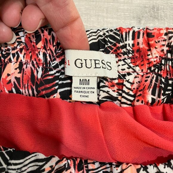 Guess Floral Shortie Shorts for Running Workout Beach Shorts Size M - Picture 12 of 15